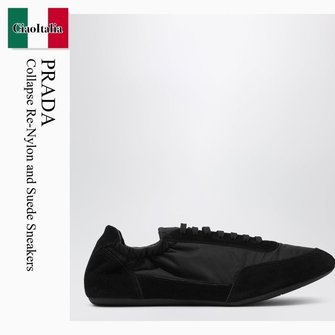 【数量限定・在庫限り・早い者勝ち！】 プラダ / Prada Collapse Re-Nylon And Suede Sneakers / 2EG479 F0002 / 2EG479 G001D7C F0002 / 2EG479G001D7CF0002 / スニーカー｜Ciao Italia 67,132円