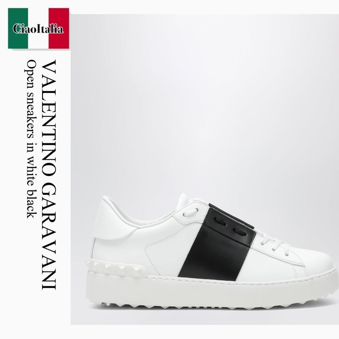 【寸法押さえる・店卸し資産境界線・早め者制覇！】 バレンチノ / Valentino Garavani Open Sneakers In White Black / 8Y0S0830BLU / 8Y0S0830BLU A01 / 8Y0S0830BLUA01 / スニーカー
