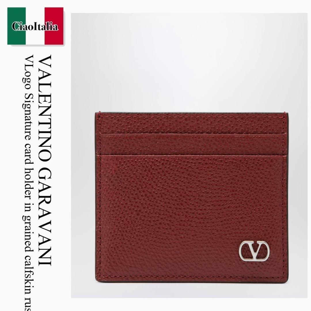 【物量制限事項・店卸し資産極限点・早め者制覇！】 バレンチノ / Valentino Garavani Vlogo Signature Card Holder In Grained カルシウム / 9Y2P0AP4UAG / 9Y2P0AP4UAG AQS / 9Y2P0AP4UAGAQS / 歌留多容れもの・名刺入れ