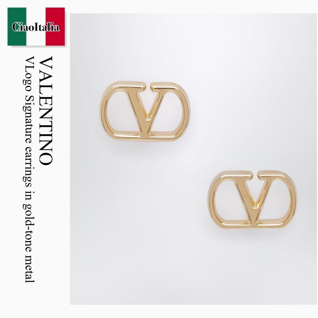 【数量限定・在庫限り・早い者勝ち!】 バレンチノ / Valentino Vlogo Signature Earrings In Gold-Tone Metal / 9W2J0BV9MET / 9W2J0BV9MET L01 / 9W2J0BV9METL01 / ピアス|Ciao Italia