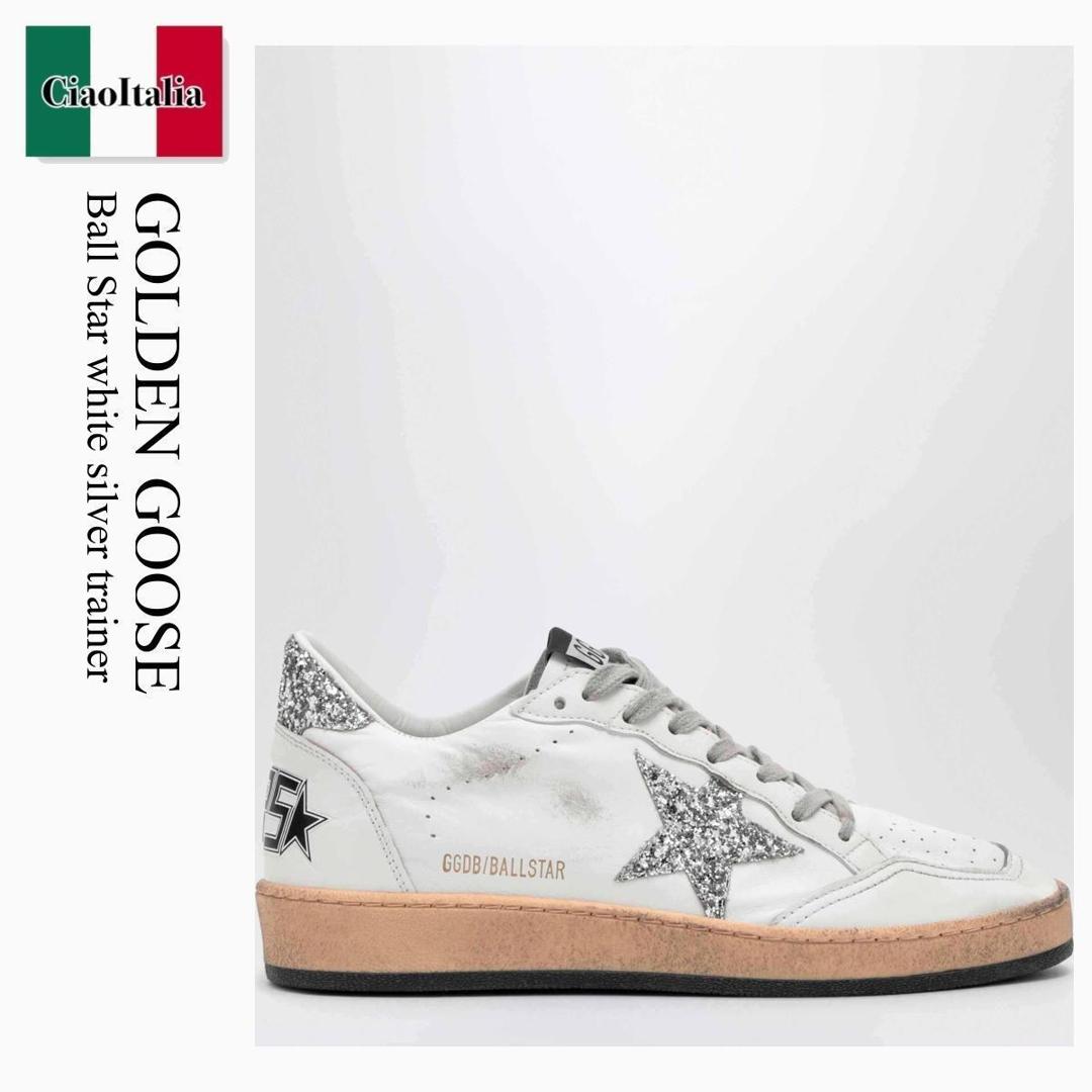 【寸法押さえる・店卸し資産境界線・早め者制覇！】 ゴールデングース / Golden Goose Ball Star White Silver Trainer / GWF00117 F003773 / GWF00117 F003773 11325 / GWF00117F00377311325 / スニーカー