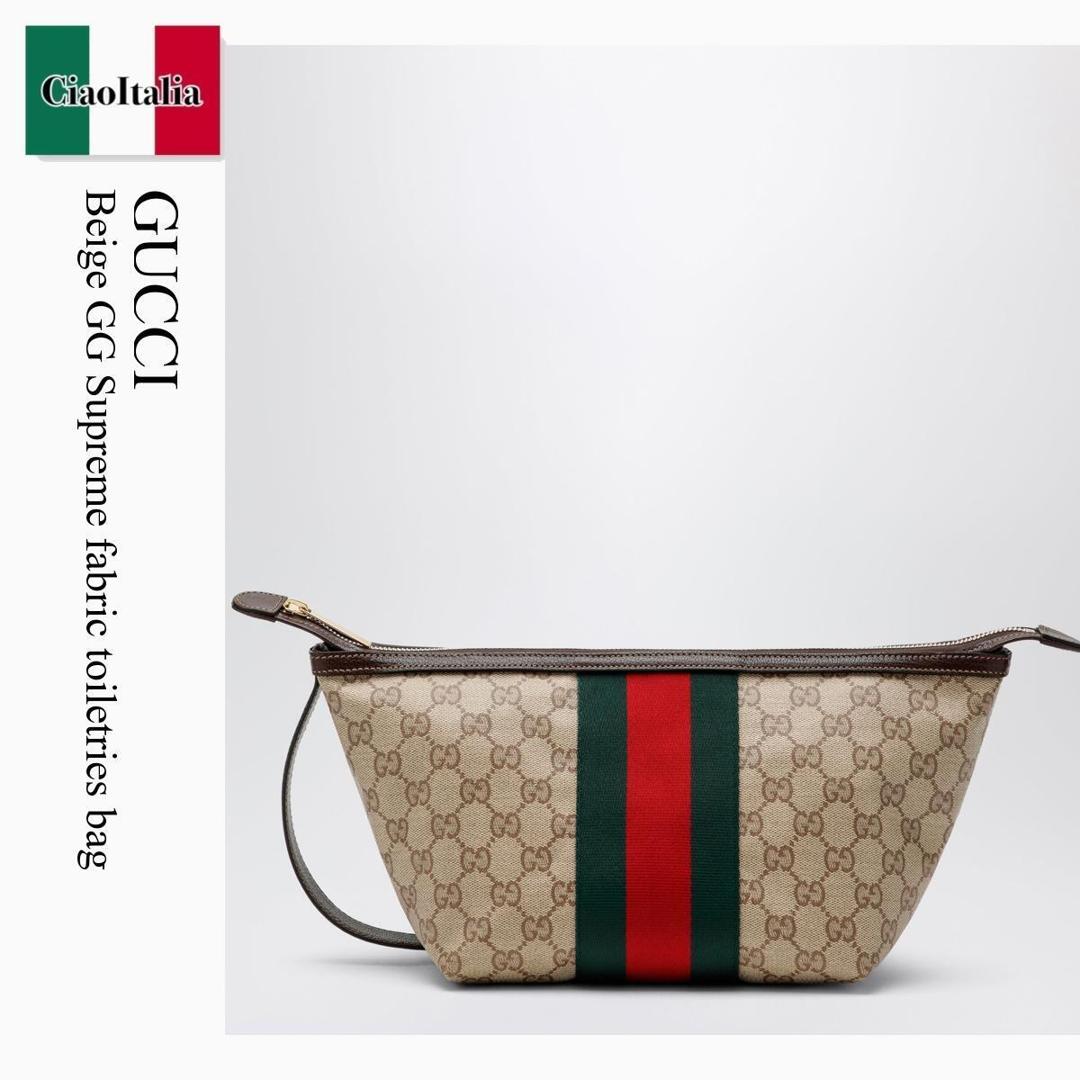 【寸法押さえる・店卸し資産境界線・早め者制覇！】 グッチ / かばん / 袋 / Gucci Beige Gg Supreme Fabric Toiletries Bag / 875159 FAF79 / 875159 FAF79 8547 / 875159FAF798547 / クラッチペダル御徒面子