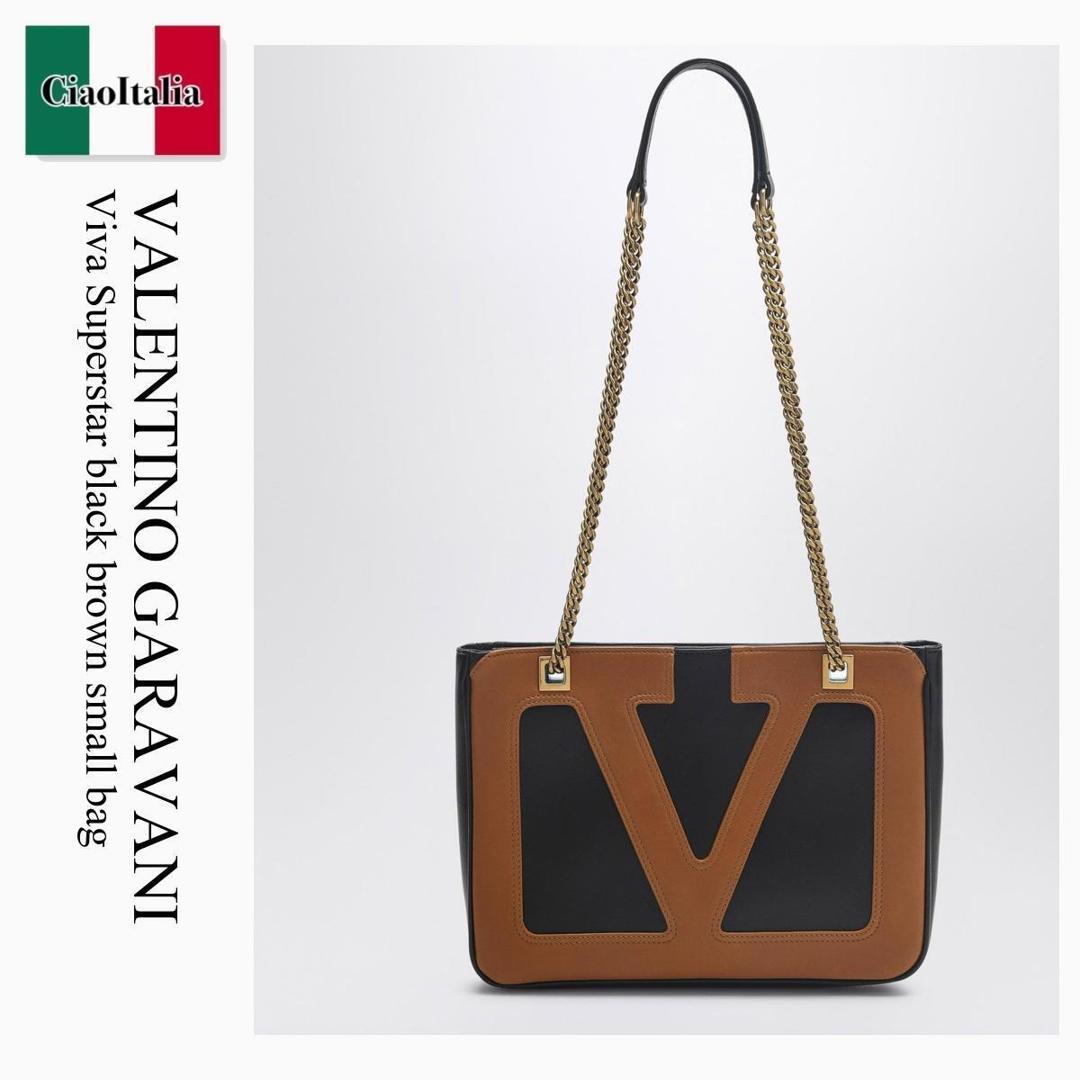 【分量制限事項・店卸し資産区分け・早め者白星！】 バレンチノ / かばん / 鞄 / Valentino Garavani Viva Superstar Black Brown Small Bag / 6W2B0R14PTJ / 6W2B0R14PTJ RFA / 6W2B0R14PTJRFA / ショルダーバッグ・ポシェット