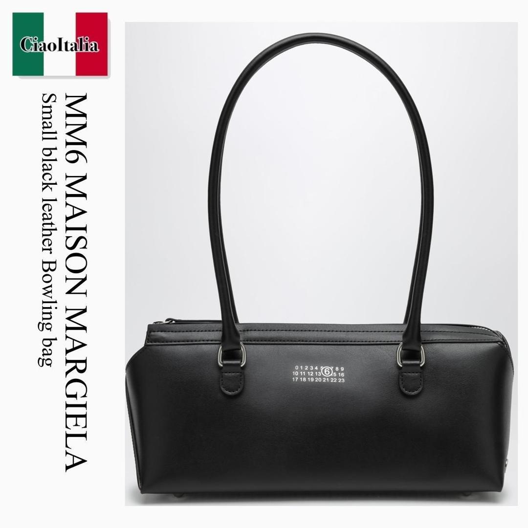 【寸法押さえる・店卸し資産境界線・早め者制覇！】 MM6 / かばん / 袋 / Mm6 Maison Margiela Small Black Leather Bowling Bag / SB6ZH0039P9061 / SB6ZH0039P9061 T8013 / SB6ZH0039P9061T8013 / ハンドバック