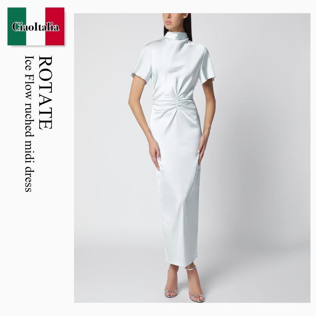【数量限定・在庫限り・早い者勝ち！】 ロテート / Rotate Ice Flow Ruched Midi Dress / 1162141326 / 1162141326 1326 1326 / 116214132613261326 / ワンピース｜Ciao Italia 31,016円