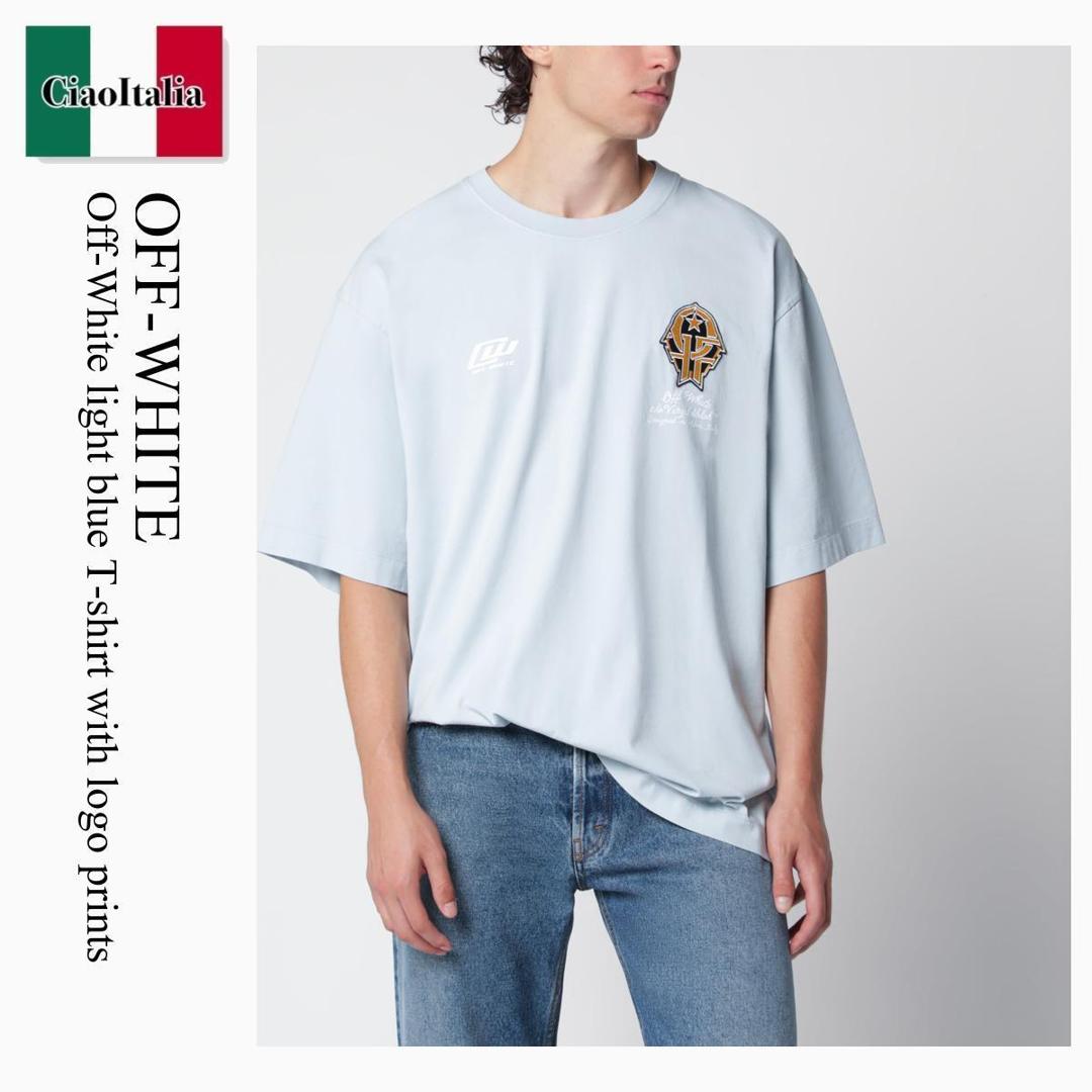 【数量限定・在庫限り・早い者勝ち！】 オフホワイト / Off-White Off-White Light Blue T-Shirt With Logo Prints / OMAA120S26JER00W / OMAA120S26JER00W 4050 / OMAA120S26JER00W4050 / Tシャツ・カットソー｜Ciao Italia
