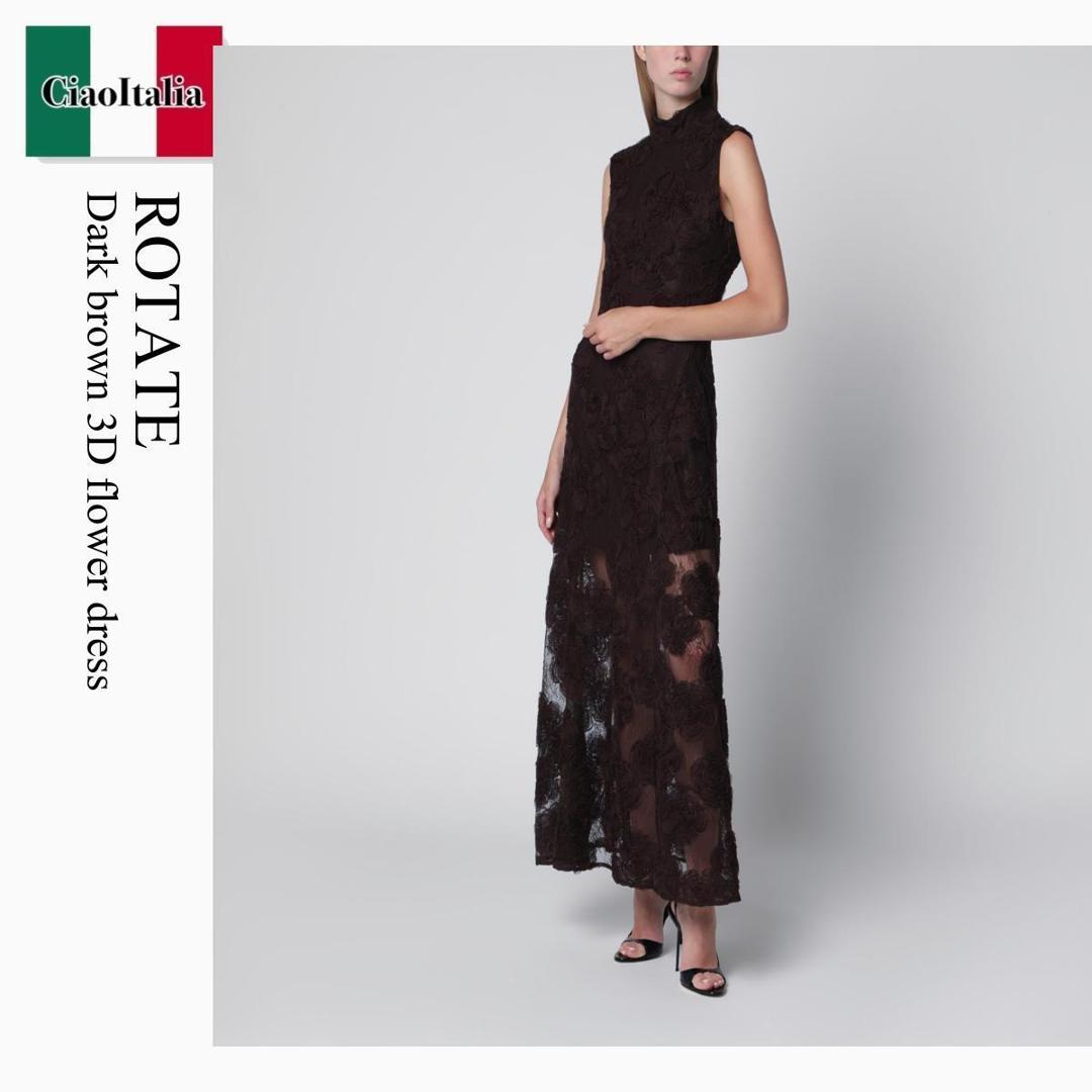 【数量限定・在庫限り・早い者勝ち!】 ロテート / Rotate Dark Brown 3D Flower Dress / 1162841667 / 1162841667 1667 1667 / 116284166716671667 / ワンピース|Ciao Italia