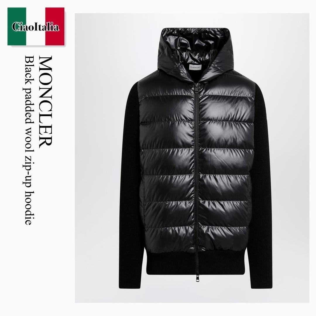 【数量限定・在庫限り・早い者勝ち！】 モンクレール / Moncler Black Padded Wool Zip-Up Hoodie / 9B000 999 / 9B000 28M1131 999 / 9B00028M1131999 / パーカー・フーディ｜Ciao Italia