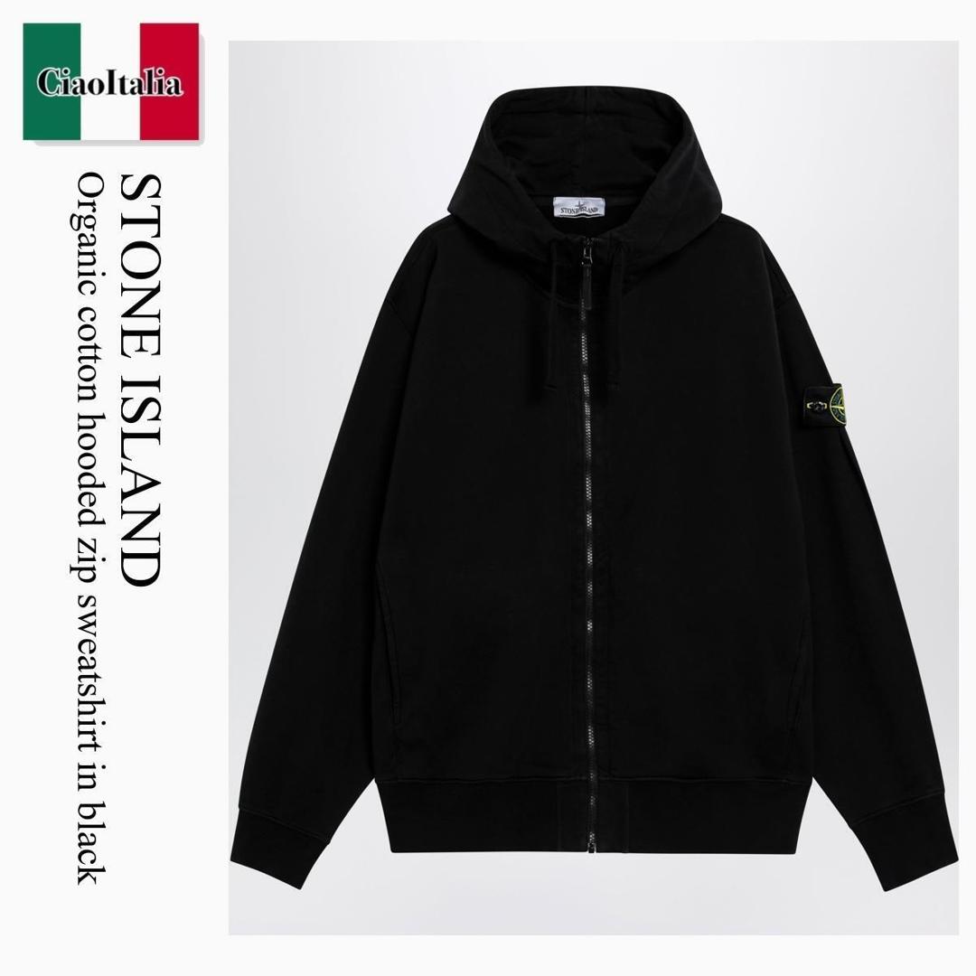 【数量限定・在庫限り・早い者勝ち！】 ストーンアイランド / Stone Island Organic Cotton Hooded Zip Sweatshirt In Black / S156100009S0051 / S156100009S0051 0029 / S156100009S00510029 / パーカー・フーディ｜Ciao Italia 40,011円