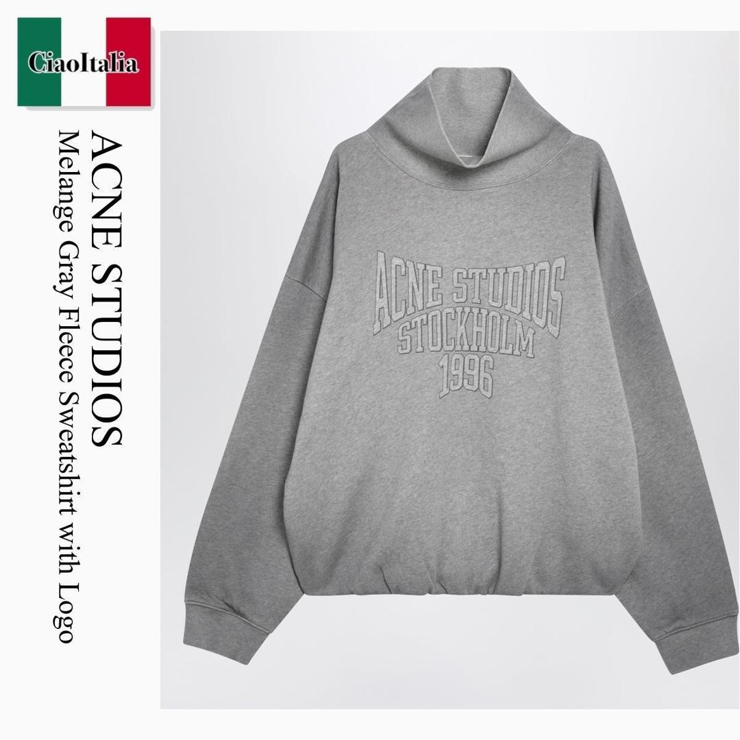 【数量限定・在庫限り・早い者勝ち！】 アクネストゥディオス / Acne Studios Melange Gray Fleece Sweatshirt With Logo / AI0193 / AI0193 990 / AI0193990 / スウェット・トレーナー｜Ciao Italia