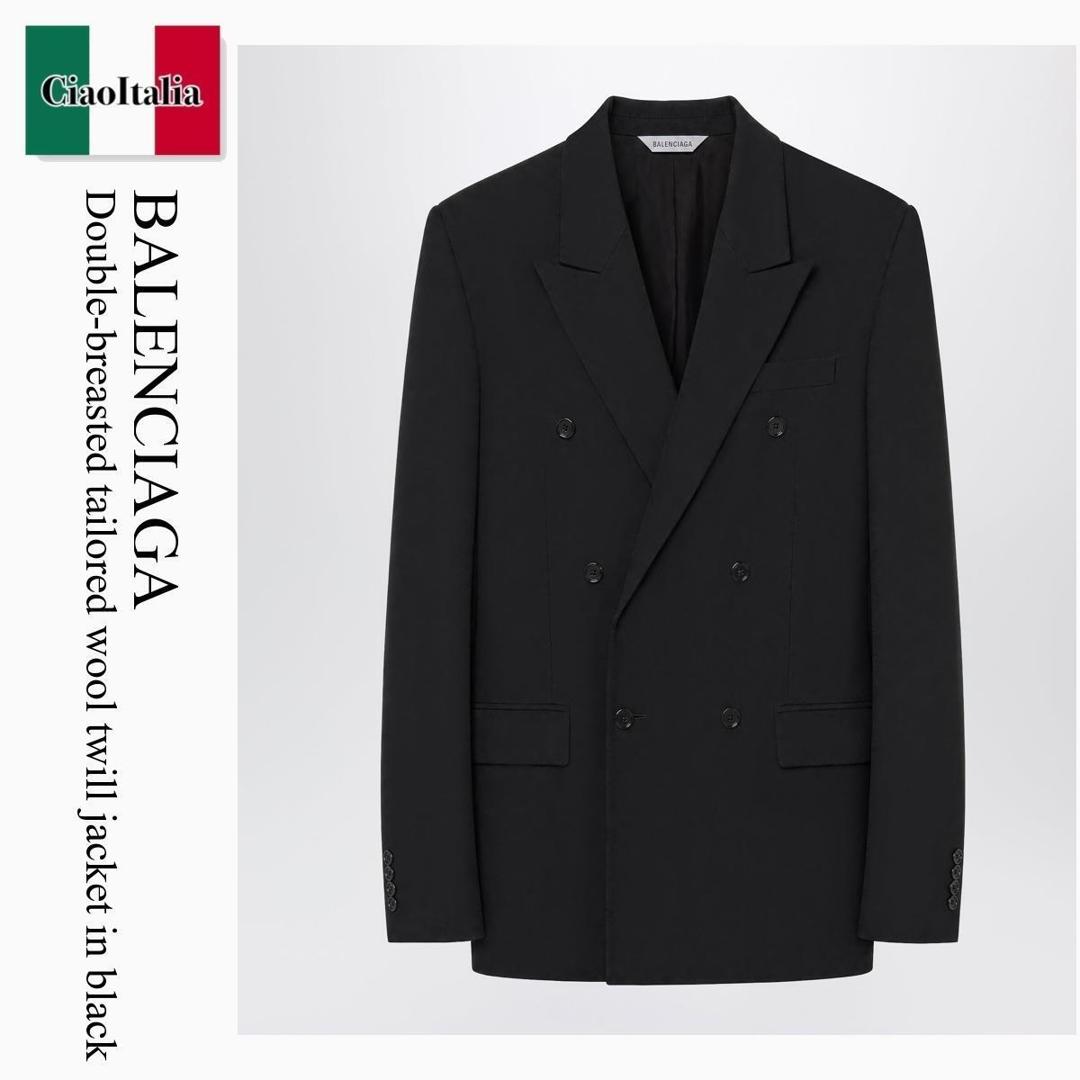 【数量限定・在庫限り・早い者勝ち！】 バレンシアガ / Balenciaga Double-Breasted Tailored Wool Twill Jacket / A001Y1 TPT15 / A001Y1 TPT15 1000 / A001Y1TPT151000 / ジャケットその他｜Ciao Italia