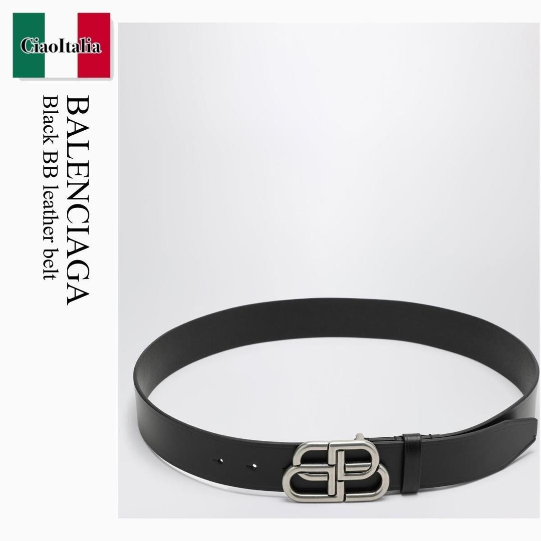 【数量限定・在庫限り・早い者勝ち！】 バレンシアガ / Balenciaga Black Bb Leather Belt / 570370 1CH0B / 570370 1CH0B 1000 / 5703701CH0B1000 / ベルト｜Ciao Italia