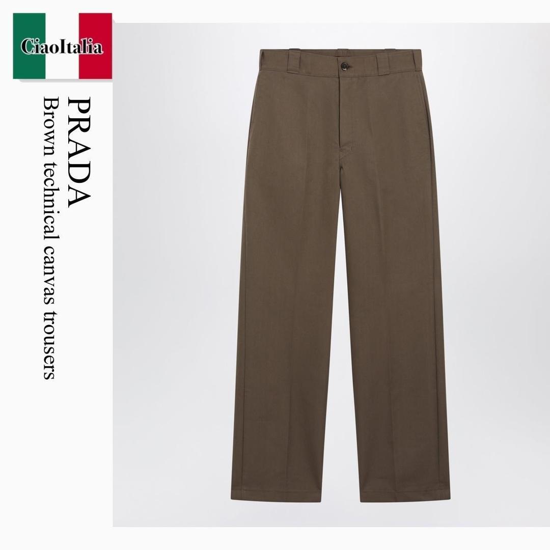 【数量限定・在庫限り・早い者勝ち!】 プラダ / Prada Brown Technical Canvas Trousers / GEP272 F0ADE / GEP272 6287 F0ADE / GEP2726287F0ADE / パンツ・ボトムスその他|Ciao Italia
