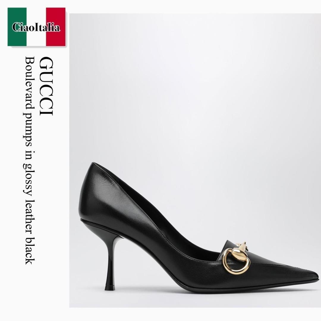 【数量限定・在庫限り・早い者勝ち！】 グッチ / Gucci Boulevard Pumps In Glossy Leather Black / 875068 AAGOE / 875068 AAGOE 1000 / 875068AAGOE1000 / パンプス｜Ciao Italia