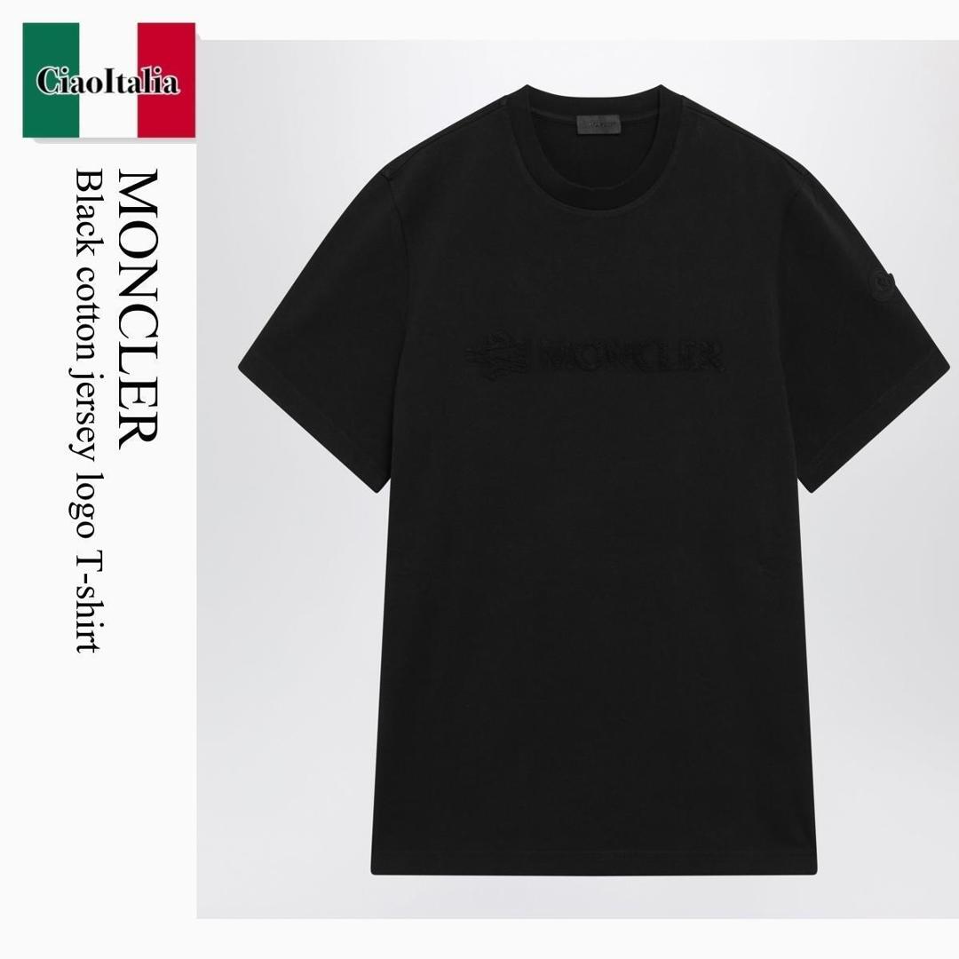 【数量限定・在庫限り・早い者勝ち！】 モンクレール / Moncler Black Cotton Jersey Logo T-Shirt / 8C000 999 / 8C000 1189AUG 999 / 8C0001189AUG999 / Tシャツ・カットソー｜Ciao Italia