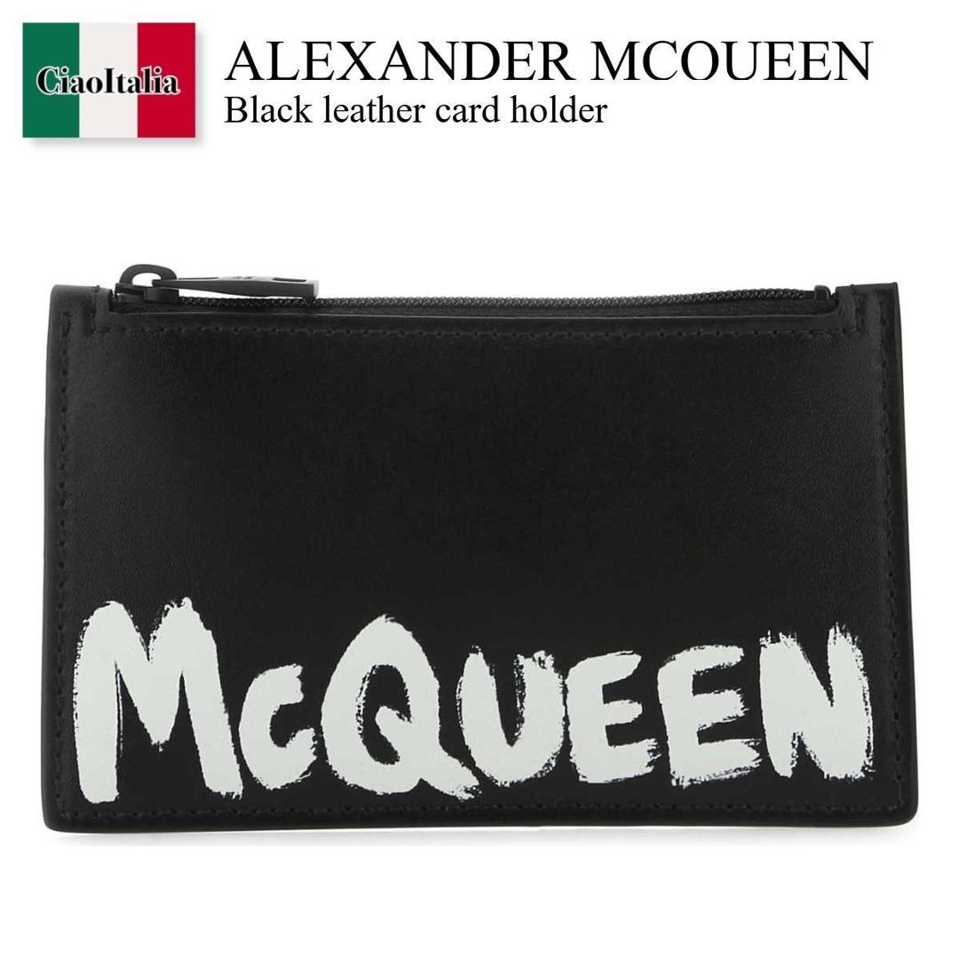 【数量限定・在庫限り・早い者勝ち！】 アレキサンダー・マックイーン / Alexander Mcqueen Black Leather Card Holder / 683117 1AAMJ / 683117 1AAMJ 1070 / 6831171AAMJ / 6831171AAMJ 1070 / 6831171AAMJ1070 / カードケース・名刺入れ｜Ciao Italia
