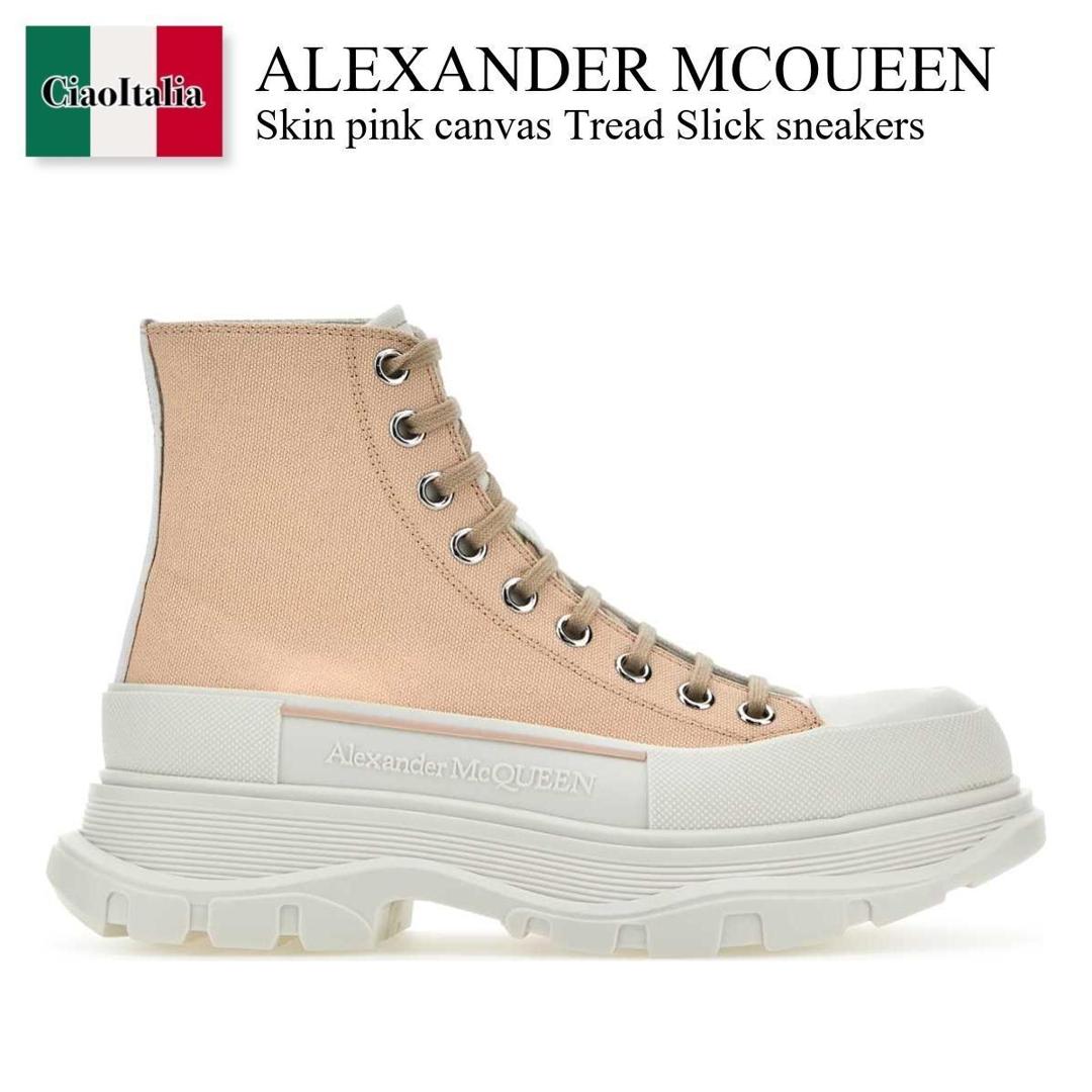 【数量限定・在庫限り・早い者勝ち!】 アレキサンダー・マックイーン / Alexander Mcqueen Skin Pink Canvas Tread Slick Sneakers / 697080 W4TGS / 697080 W4TGS 5375 / 697080W4TGS / 697080W4TGS 5375 / 697080W4TGS5375 / スニーカー|Ciao Italia