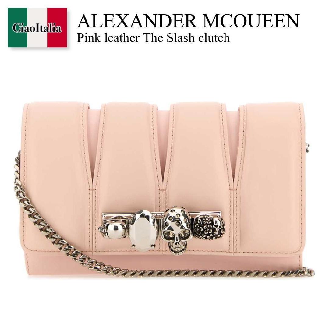 【数量限定・在庫限り・早い者勝ち！】 アレキサンダー・マックイーン / かばん / カバン / Alexander Mcqueen Pink Leather The Slash Clutch / 732795 DYTCB / 732795 DYTCB 5704 / 732795DYTCB / 732795DYTCB 5704 / 732795DYTCB5704 / クラッチバッグ｜Ciao Italia