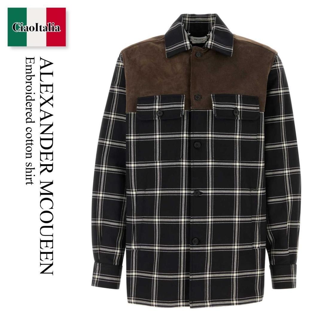 【寸法押さえる・店卸し資産境界線・早め者制覇！】 アレキサンダー・マックイーン / Alexander Mcqueen Embroidered Cotton Shirt / 809332 QTADB / 809332 QTADB 0584 / 809332QTADB / 809332QTADB 0584 / 809332QTADB0584 / プルオーバー
