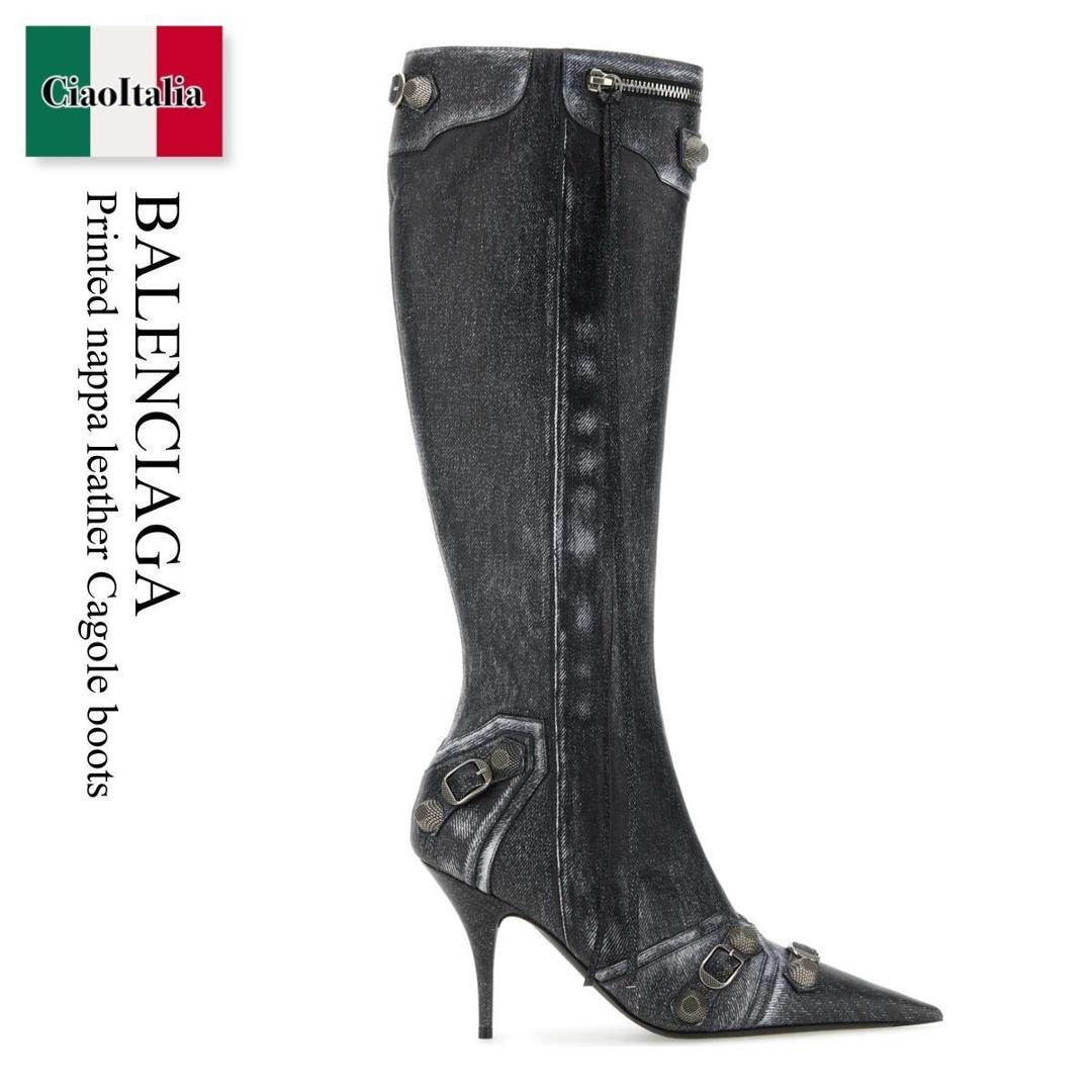 【数量限定・在庫限り・早い者勝ち!】 バレンシアガ / Balenciaga Printed Nappa Leather Cagole Boots / 771231 WBMA2 / 771231 WBMA2 1090 / 771231WBMA2 / 771231WBMA2 1090 / 771231WBMA21090 / ミドルブーツ|Ciao Italia