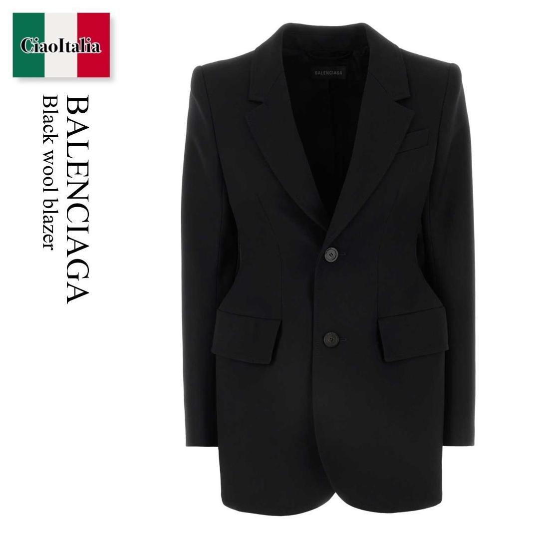 【数量限定・在庫限り・早い者勝ち!】 バレンシアガ / Balenciaga Black Wool Blazer / 571278 TYI20 / 571278 TYI20 1000 / 571278TYI20 / 571278TYI20 1000 / 571278TYI201000 / ジャケット|Ciao Italia