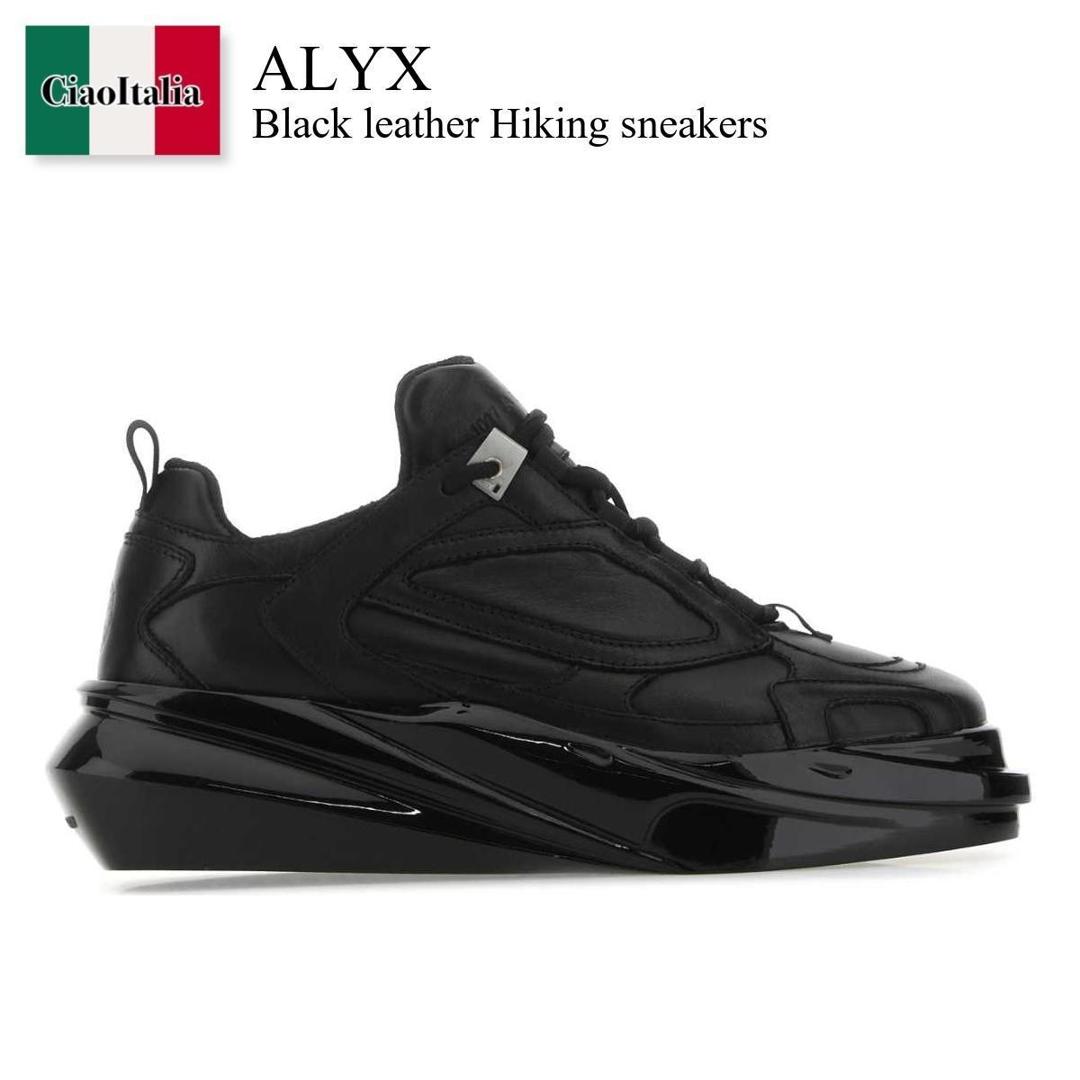 【寸法押さえる・店卸し資産境界線・早め者制覇！】 蟻クス / Alyx Black Leather Hiking Sneakers / AAUSN0034LE01 / AAUSN0034LE01 BLK0001 / AAUSN0034LE01BLK0001 / スニーカー