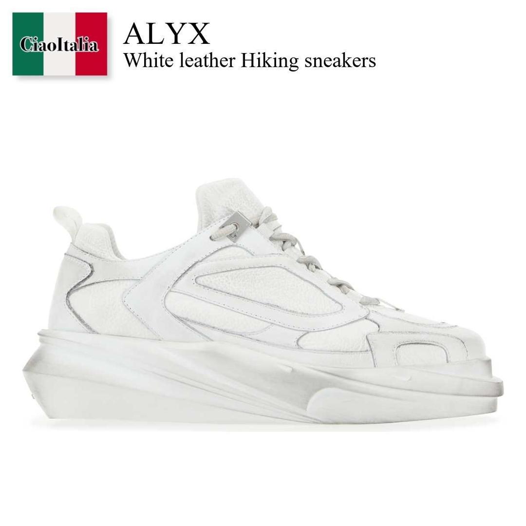 【寸法押さえる・店卸し資産境界線・早め者制覇！】 蟻クス / Alyx White Leather Hiking Sneakers / AAUSN0034LE03 / AAUSN0034LE03 WTH0001 / AAUSN0034LE03WTH0001 / スニーカー
