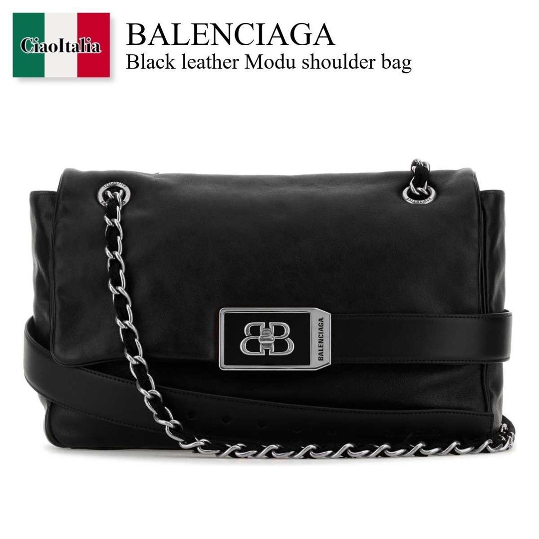 【量目制限事項・店卸し資産区分線・早め者戦勝！】 バレンシアガ / かばん / 鞄 / Balenciaga Black Leather Modu Shoulder Bag / 811781 2ABIV / 811781 2ABIV 1060 / 8117812ABIV / 8117812ABIV 1060 / 8117812ABIV1060 / ショルダーバッグ・ポシェット バッグ・小物・ブランド雑貨-ショルダーバッグ・メッセンジャーバッグ