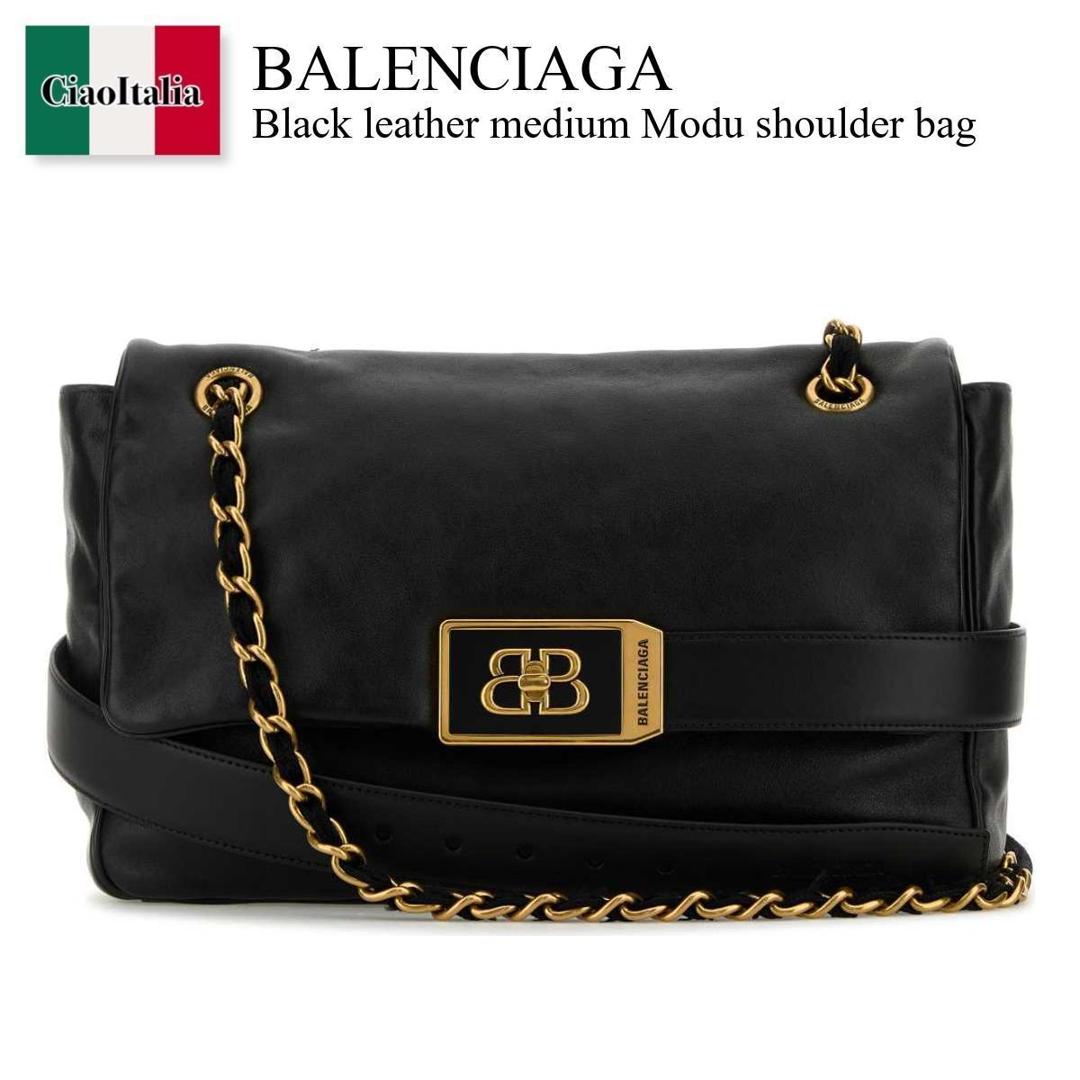 【量目制限事項・店卸し資産区分線・早め者戦勝！】 バレンシアガ / かばん / 鞄 / Balenciaga Black Leather Medium Modu Shoulder Bag / 811781 2ABIW / 811781 2ABIW 1060 / 8117812ABIW / 8117812ABIW 1060 / 8117812ABIW1060 / ショルダーバッグ・ポシェット ショルダーバッグ・メッセンジャーバッグ-バッグ・小物・ブランド雑貨-レディースバッグ