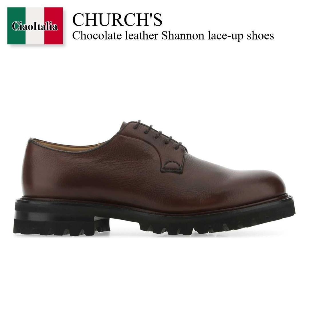 ドレスシューズ・革靴・ビジネスシューズ Church'S Chocolate leather Shannon lace-up shoes Church's Chocolate Leather Shannon Lace-up Shoes | italist
