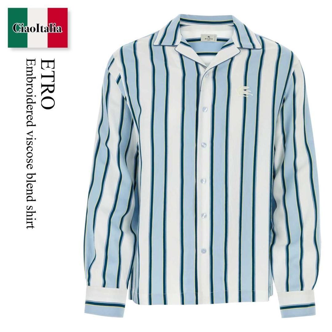 【数量限定・在庫限り・早い者勝ち！】 エトロ / Etro Embroidered Viscose Blend Shirt / MRIC0 00199TRD41 / MRIC0 00199TRD41 S8451 / MRIC000199TRD41 / MRIC000199TRD41 S8451 / MRIC000199TRD41S8451 / シャツ