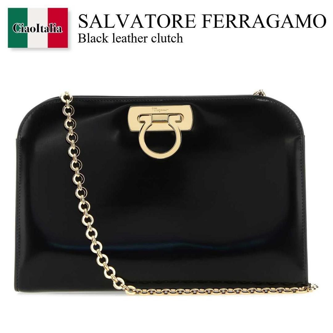 【数量限定・在庫限り・早い者勝ち！】 フェラガモ / かばん / カバン / Salvatore Ferragamo Black Leather Clutch / 210587 560469 / 210587 560469 NERONERONERO / 210587560469 / 210587560469 NERONERONERO / 210587560469NERONERONERO / クラッチバッグ｜Ciao Italia