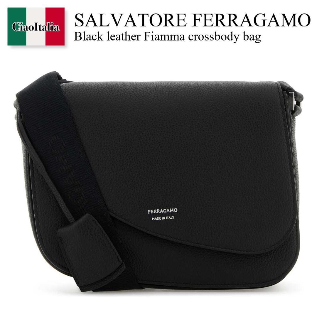 Salvatore Ferragamo ガンチーニ カメラバッグ 本革 ブラック FERRAGAMO フェラガモ Salvatore Ferragamo バッグ ジョアン