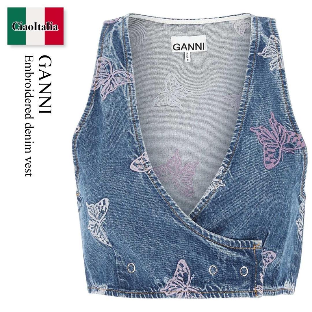 楽天市場】GANNI ガニー ニットベスト Graphic V-neck Vest