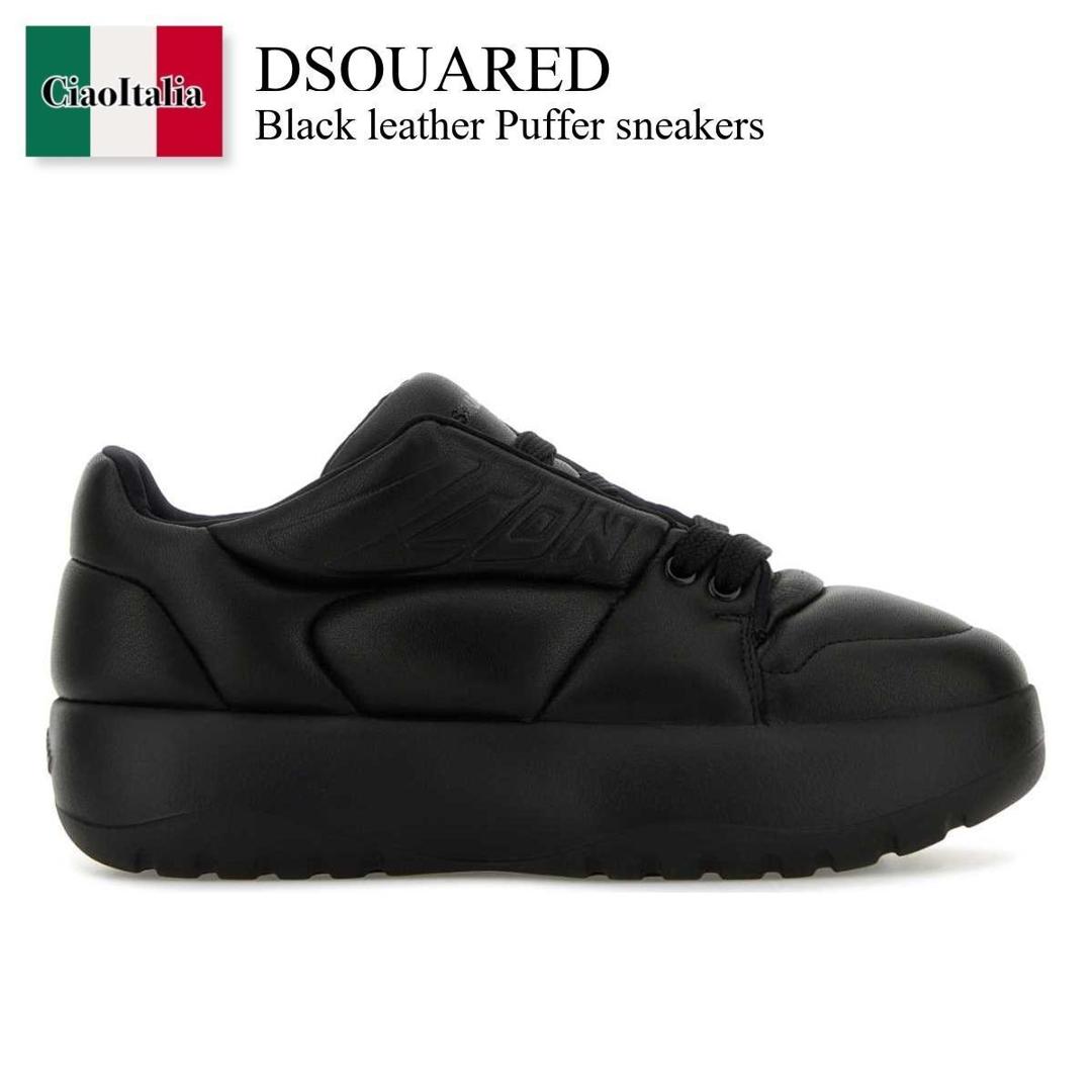 【数量限定・在庫限り・早い者勝ち！】 ディースクエアード / Dsquared Black Leather Puffer Sneakers / SNW029018 908350 / SNW029018 908350 2124 / SNW029018908350 / SNW029018908350 2124 / SNW0290189083502124 / スニーカー｜Ciao Italia