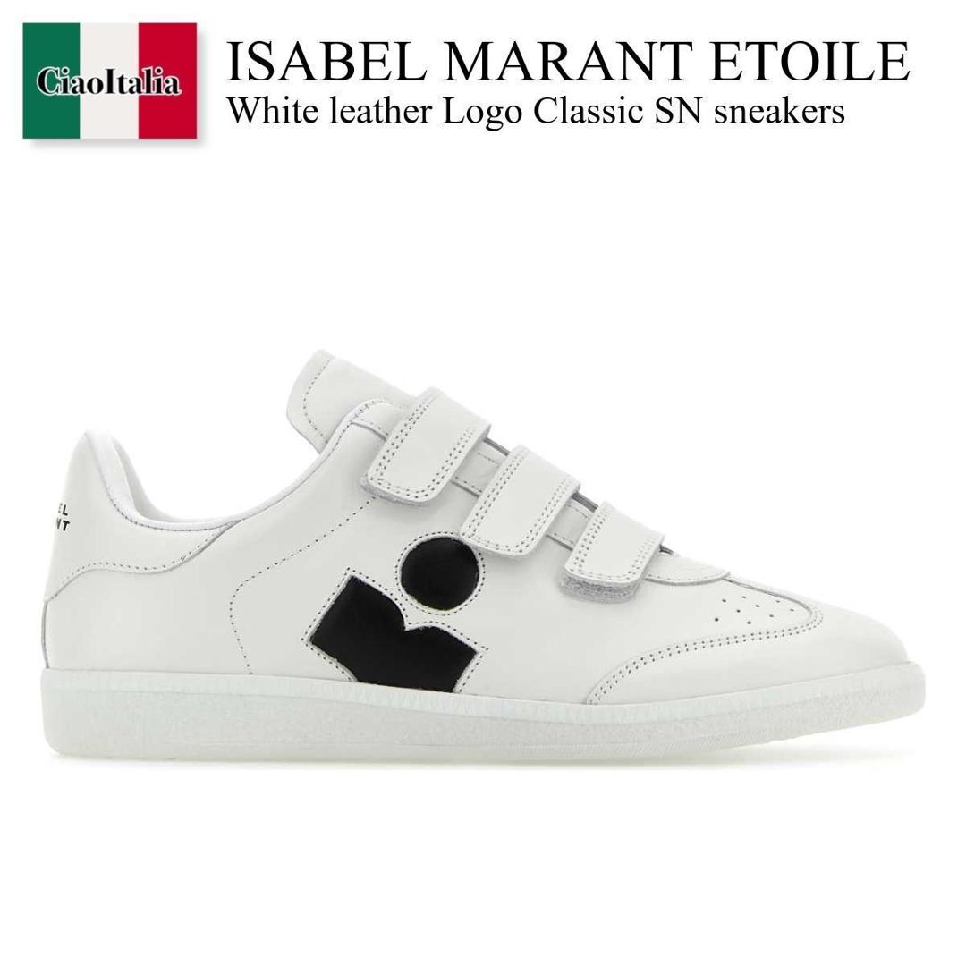 【数量限定・在庫限り・早い者勝ち！】 イザベルマランエトワール / Isabel Marant Etoile White Leather Logo Classic Sn Sneakers / BK0013 FAA4E11S / BK0013 FAA4E11S WHBK / BK0013FAA4E11S / BK0013FAA4E11S WHBK / BK0013FAA4E11SWHBK / スニーカー