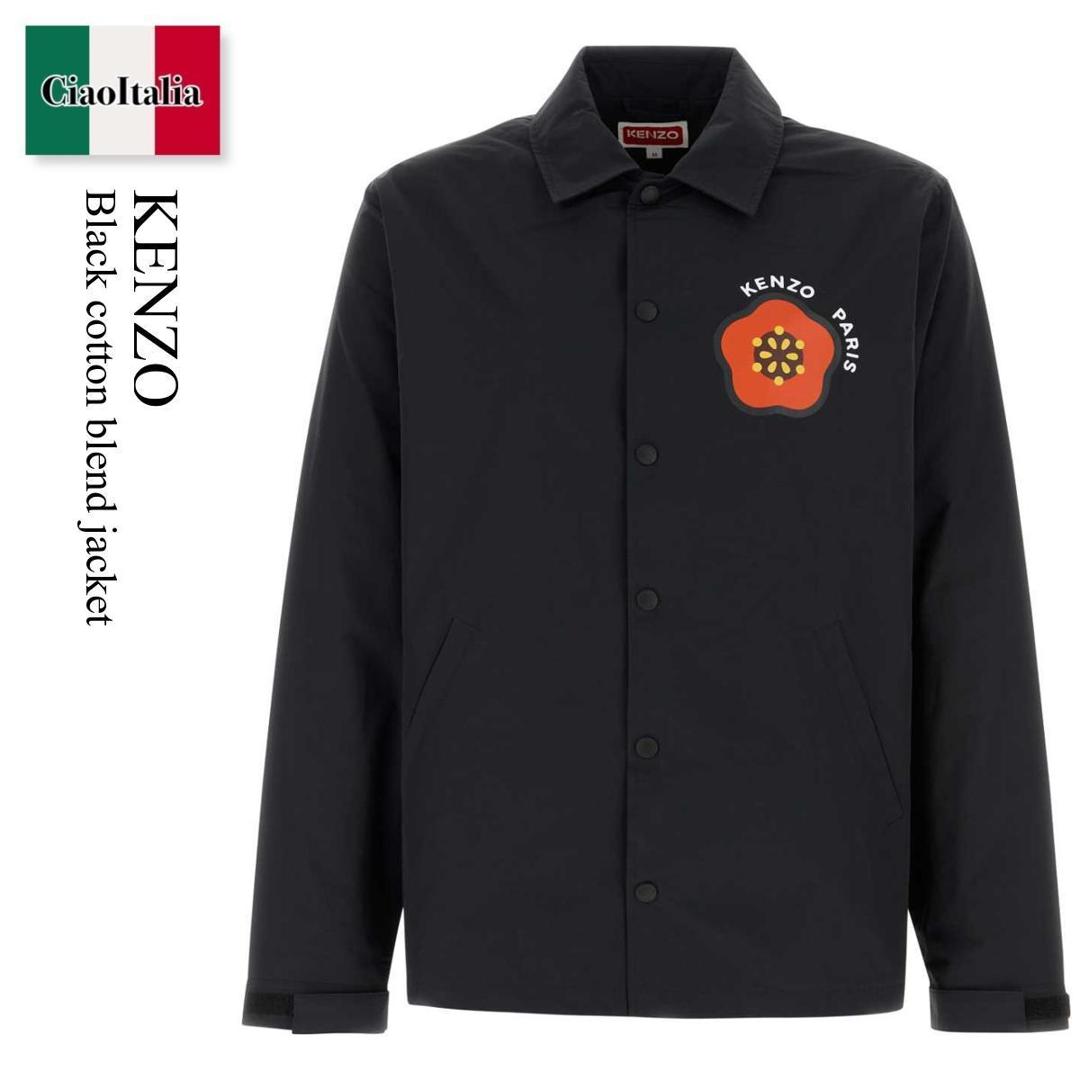 KENZO NIGO®︎ BOKE FLOWERコーチジャケットウィメンズ Kenzo Black 'Boke Flower' Coach Jacket – Zoo Fashions