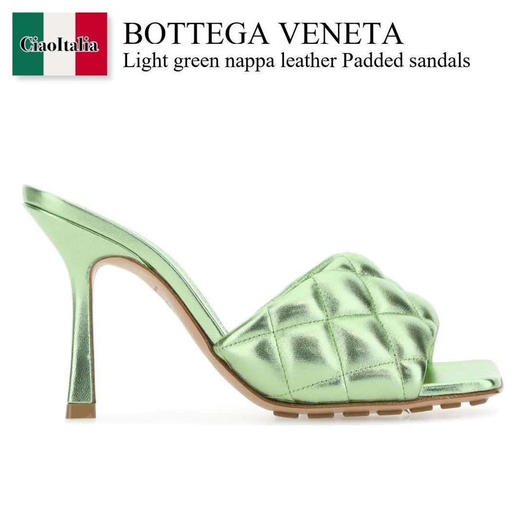 【数量限定・在庫限り・早い者勝ち!】 ボッテガ・ヴェネタ / Bottega Veneta Light Green Nappa Leather Padded Sandals / 592015 V27M0 / 592015 V27M0 3505 / 592015V27M0 / 592015V27M0 3505 / 592015V27M03505 / サンダル・ミュール|Ciao Italia