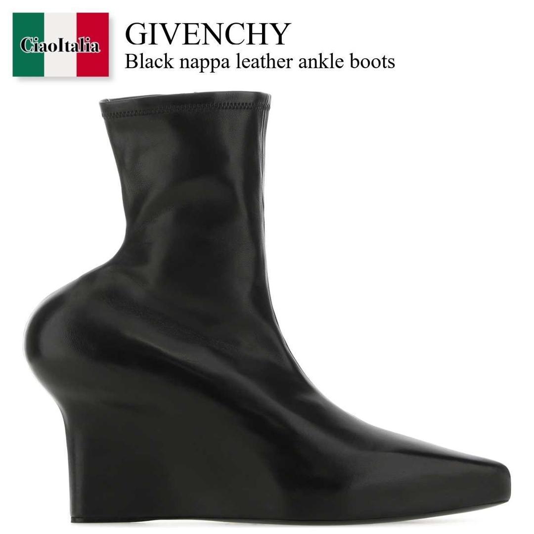 【数量限定・在庫限り・早い者勝ち！】 ジバンシィ / Givenchy Black Nappa Leather Ankle Boots / BE603YE1J5 / BE603YE1J5 001 / BE603YE1J5001 / ショートブーツ・ブーティ｜Ciao Italia