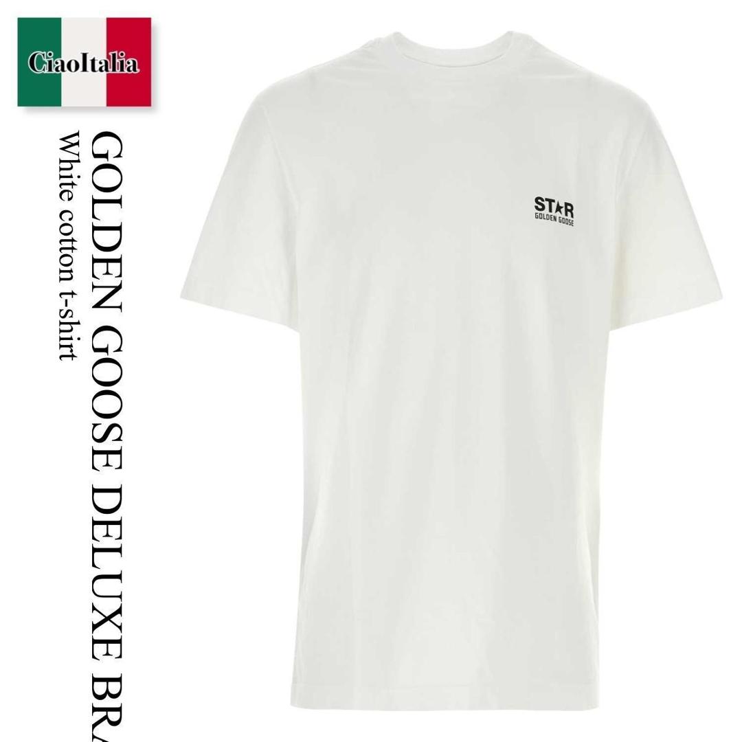 【数量限定・在庫限り・早い者勝ち！】 ゴールデングース / Golden Goose Deluxe Brand White Cotton T-Shirt / GMP01220P000879 / GMP01220P000879 10283 / GMP01220P00087910283 / Tシャツ・カットソー
