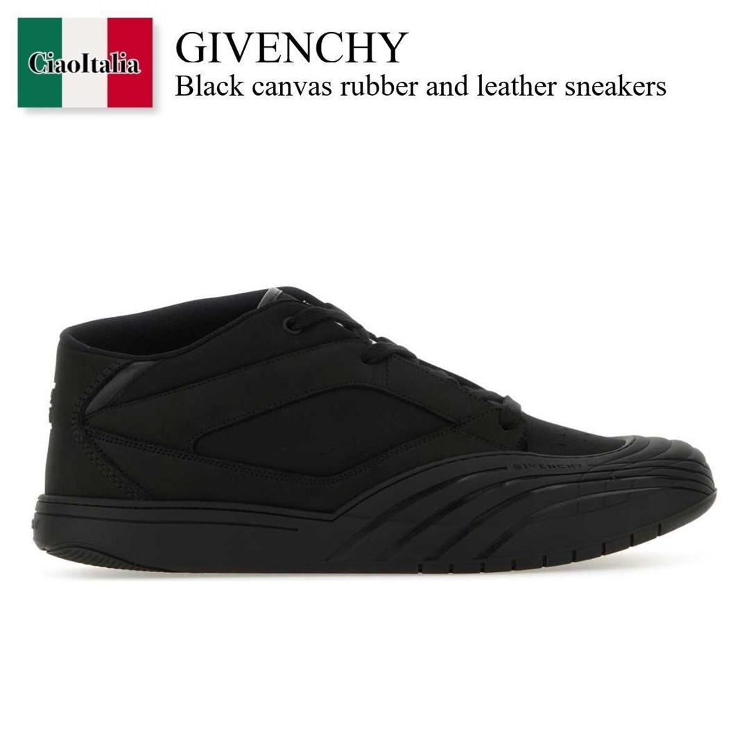 【数量限定・在庫限り・早い者勝ち！】 ジバンシィ / Givenchy Black Canvas Rubber And Leather Sneakers / BH009KH1QA / BH009KH1QA 001 / BH009KH1QA001 / スニーカー