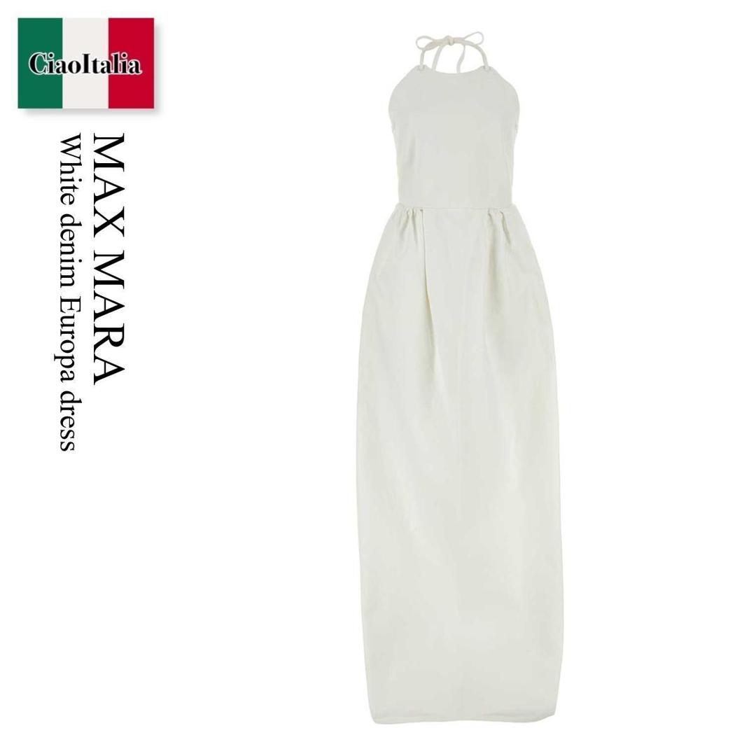【数量限定・在庫限り・早い者勝ち！】 マックスマーラ / Max Mara White Denim Europa Dress / 241122 020 / 241122 1123600 020 / 2411221123600 / 2411221123600 020 / 2411221123600020 / ワンピース