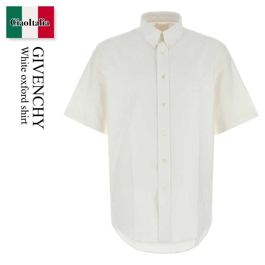 【寸法押さえる・店卸し資産境界線・早め者制覇！】 ジバンシィ / Givenchy White Oxford Shirt / BM611CG1ZF / BM611CG1ZF 100 / BM611CG1ZF100 / プルオーバー