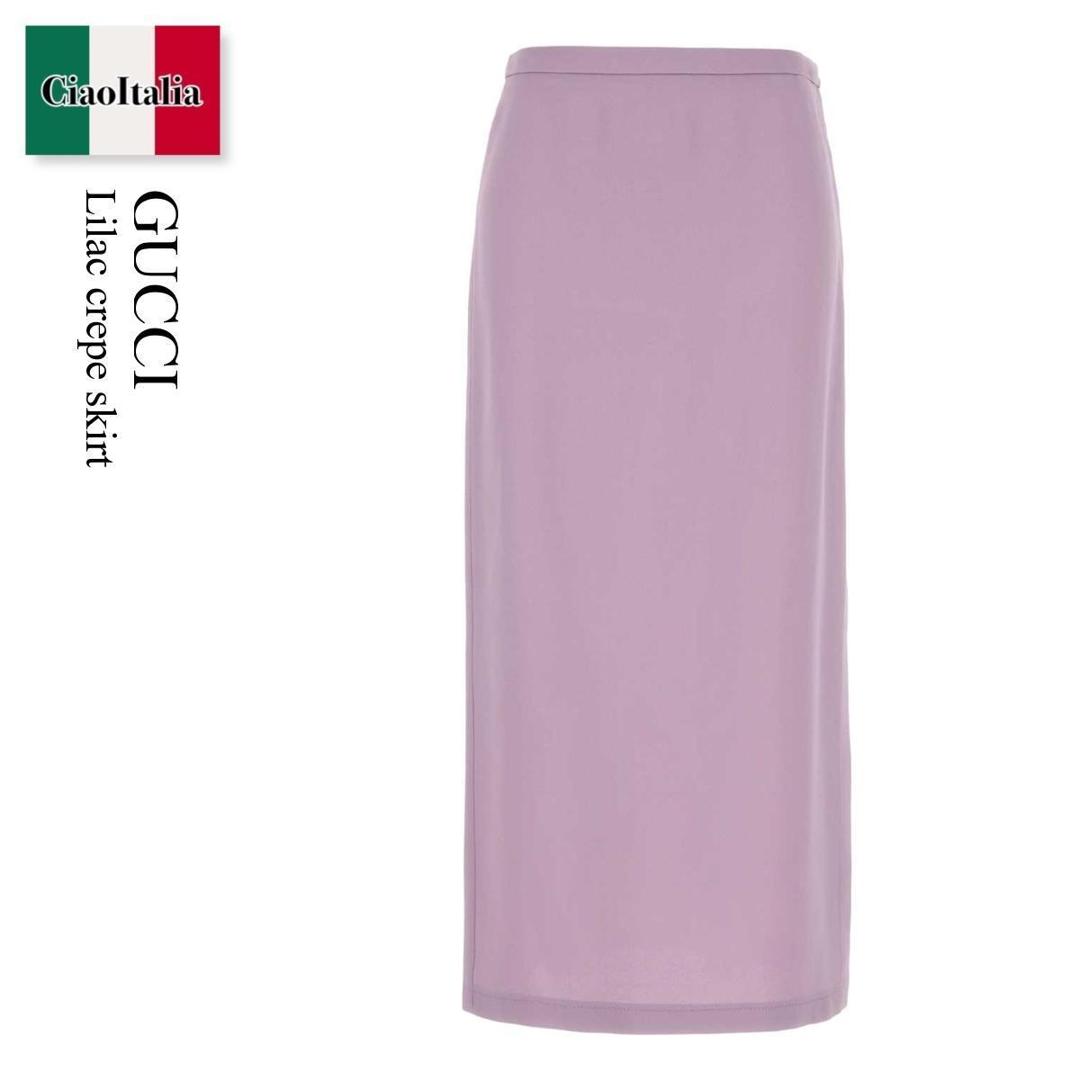 【数量限定・在庫限り・早い者勝ち！】 グッチ / Gucci Lilac Crepe Skirt / 820537 ZAF5Z / 820537 ZAF5Z 5021 / 820537ZAF5Z / 820537ZAF5Z 5021 / 820537ZAF5Z5021 / スカート｜Ciao Italia