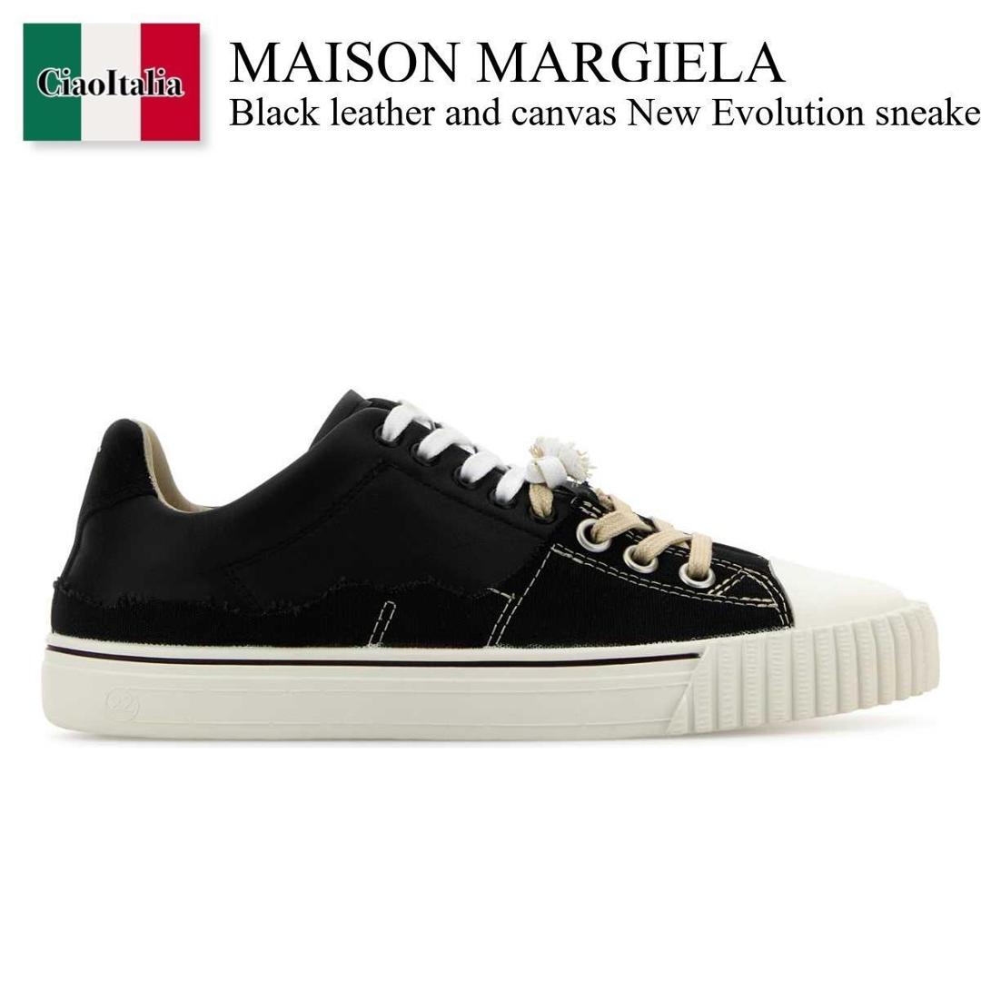 Maison Margiela エボリューション Low 黒 キャンパスレザー MAISON MARGIELA / メゾン マルジェラ】Evolution LOW