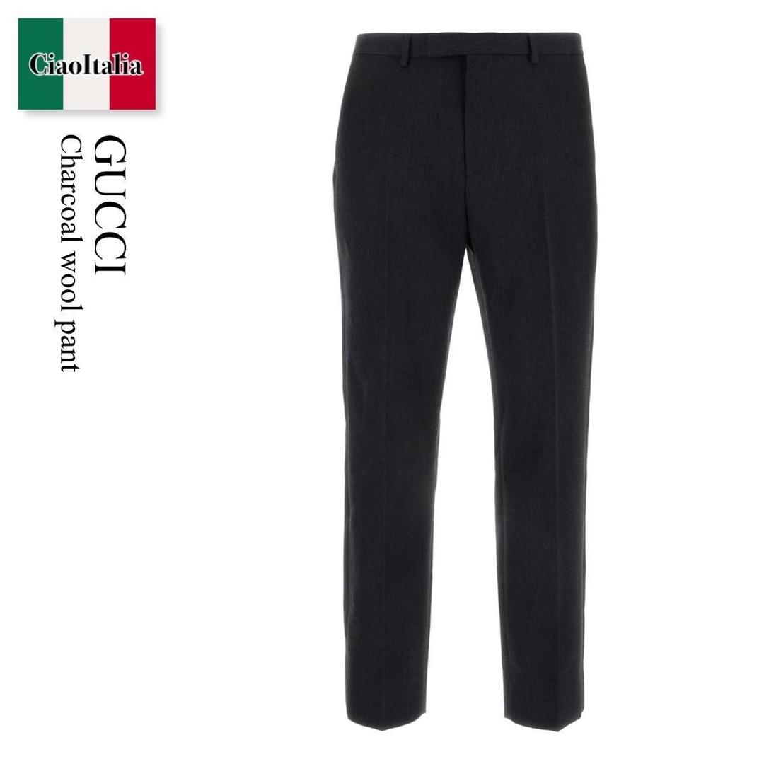 【数量限定・在庫限り・早い者勝ち!】 グッチ / Gucci Charcoal Wool Pant / 801192 ZAQA9 / 801192 ZAQA9 1094 / 801192ZAQA9 / 801192ZAQA9 1094 / 801192ZAQA91094 / パンツ・ボトムスその他|Ciao Italia