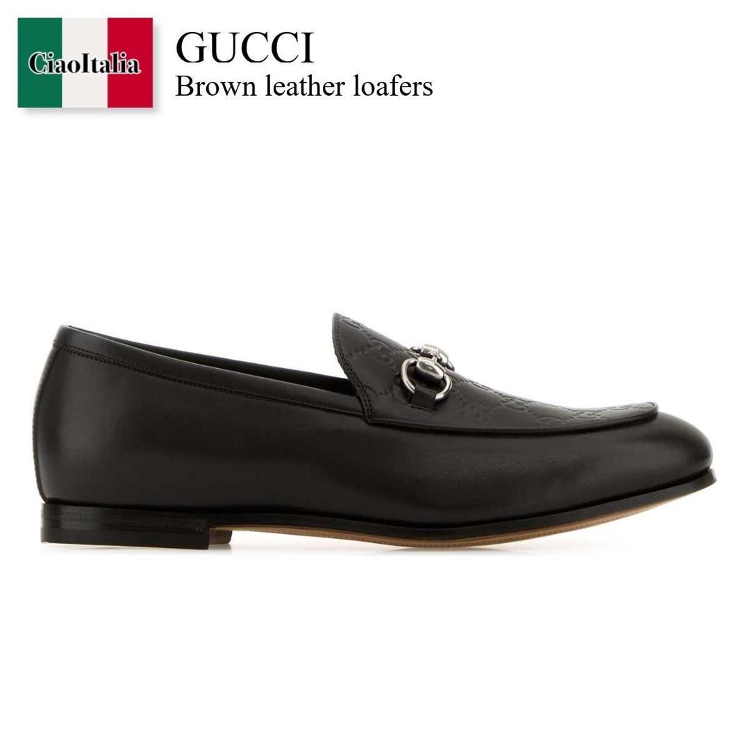 GUCCI/ グッチ / ブリクストン ローファー グッチ ホースビット 1953〕メンズ ローファーブラック レザー