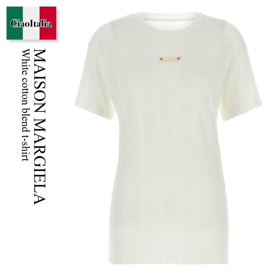 【数量限定・在庫限り・早い者勝ち！】 メゾン マルジェラ / Maison Margiela White Cotton Blend T-Shirt / S50GC0712 M20060 / S50GC0712 M20060 101 / S50GC0712M20060 / S50GC0712M20060 101 / S50GC0712M20060101 / Tシャツ・カットソー｜Ciao Italia