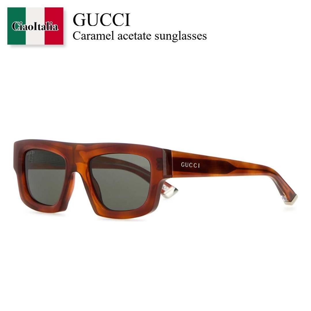 【数量限定・在庫限り・早い者勝ち！】 グッチ / Gucci Caramel Acetate Sunglasses / 823843 J0740 / 823843 J0740 2312 / 823843J0740 / 823843J0740 2312 / 823843J07402312 / サングラス｜Ciao Italia
