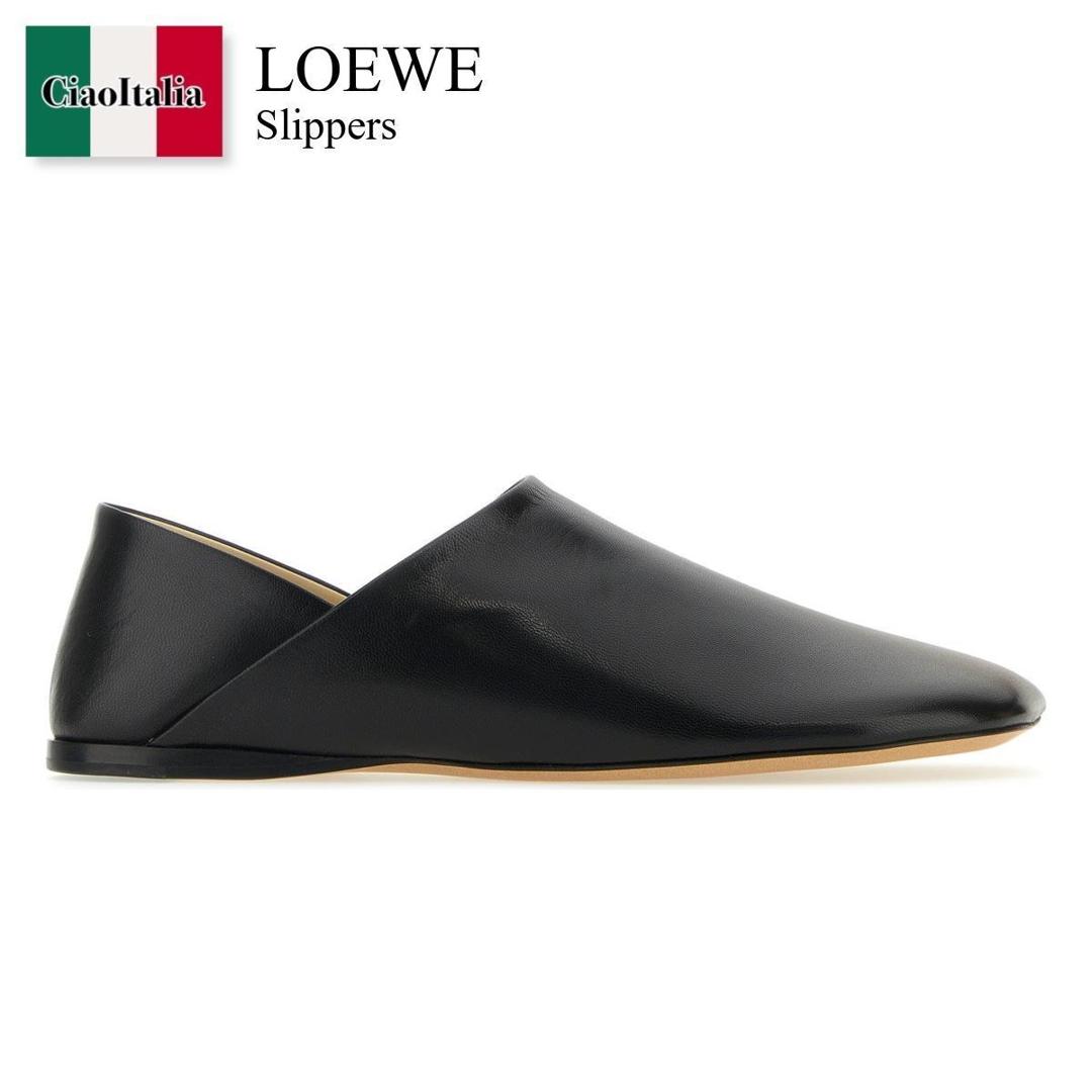 楽天市場】ロエベ LOEWE サンダル ミュール ブラック メンズ